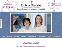 Tablet Screenshot of embreedentistry.com